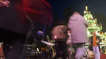 Time-lapse of christmas lights and cars in the street video