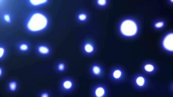 Flowing blue white bokeh particles with dark abstract background Floating glowing dust flare futuristic glittering in space Event presentation business minimalistic 4k 60 fps seamless animation video