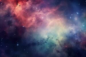 AI generated Vibrant space background with swirling nebulae, stars, and a cosmic expanse for text photo