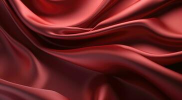 AI generated close up of red silk smooth background photo