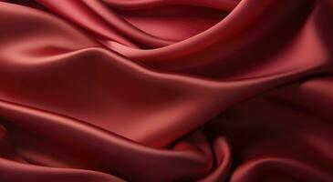 AI generated close up of red silk smooth background photo