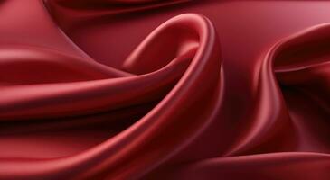 AI generated close up of red silk smooth background photo