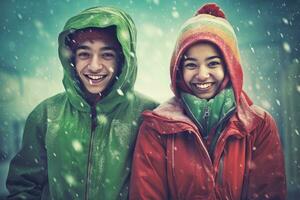 AI generated Winter Smiles photo