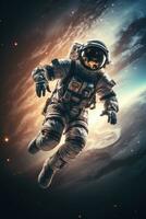 AI generated an astronaut floating in space photo