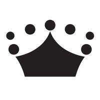 A black Silhouette Queen Crown set Clipart on a white background vector