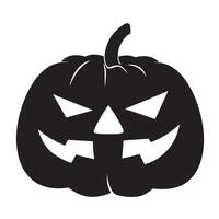 A black Silhouette Pumpkin set Clipart on a white background vector