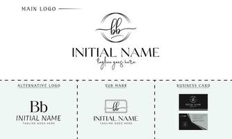 bb. b and b, Initial branding kit Luxury-Premium Vector Logo