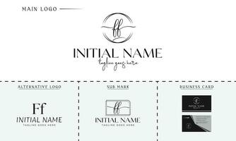 ff, f and f, Initial branding kit Luxury-Premium Vector Logo