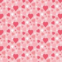 Background with cute pink hearts. Pattern on the swatch panel. vector