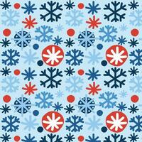 Winter background with hand drawn snowflakes. Bright festive New Year and Christmas pattern, background. Pattern on the swatch panel. vector