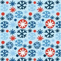 Winter background with hand drawn snowflakes. Bright festive New Year and Christmas pattern, background. Pattern on the swatch panel. vector