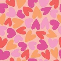 Seamless pattern of large hearts. Background with hearts. vector