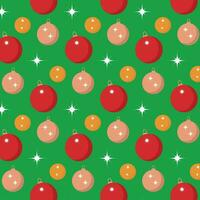 Christmas background with balls on a green background. Pattern on the swatch panel. vector