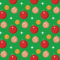 Christmas background with balls on a green background. Pattern on the swatch panel. vector