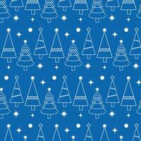 Christmas and New Year, winter background with fir trees. Pattern on the swatch panel. vector