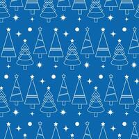 Christmas and New Year, winter background with fir trees. Pattern on the swatch panel. vector