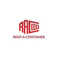 Rent a container logo. rac logo vector