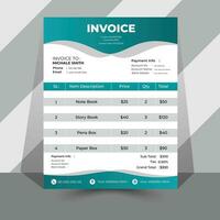 Invoice Design Template vector