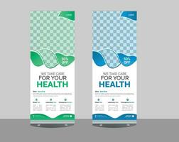 Roll Up Banner design vector