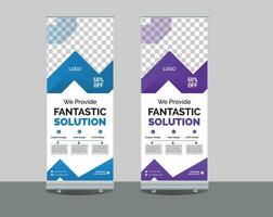 Roll up Banner Design vector