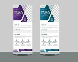 Roll Up Banner Design vector