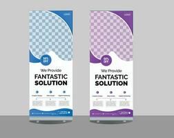 Roll Up Banner design vector