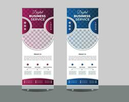 Roll-Up Banner Design vector