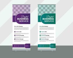 Roll Up banner design vector