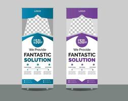 Roll Up Banner Design vector