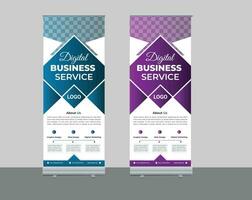 Roll-Up Banner Design vector