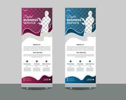 Roll Up Banner Design vector