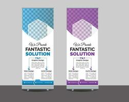 Roll Up banner vector