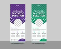 Roll Up Banner design vector