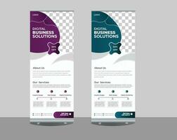 Roll Up Banner design vector