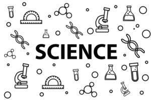 science background with elements set vector