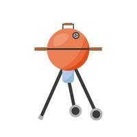 Portable round barbecue grill vector clipart