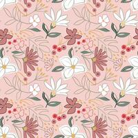 Graceful Petal Waltz Floral Fabric Reverie. vector