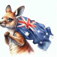 AI generated Typical kangaroo animal from Australia, AI generated. photo