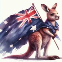 AI generated Typical kangaroo animal from Australia, AI generated. photo
