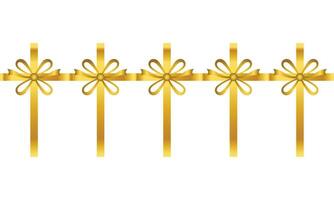 Shiny color satin ribbon on white background vector