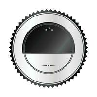 Vector empty black badge label premium button