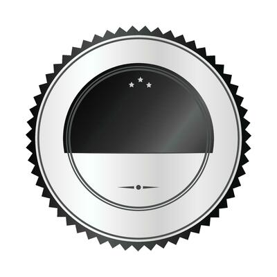 Vector empty black badge label premium button