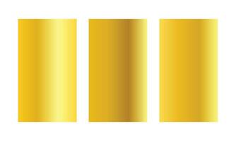 Vector golden gradient pack on white background