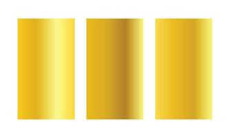 Vector golden gradient pack on white background