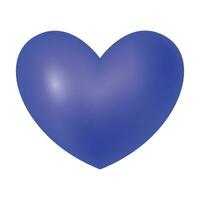 Vector blue heart isolated on the white background