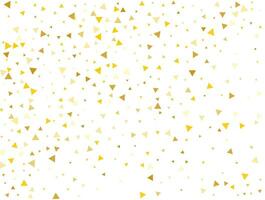 Magic Golden Triangular Confetti Background. Vector illustration