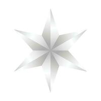 Vector decorative sliver star on white background