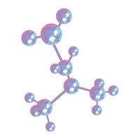 Vector colored molecules on white background