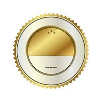 Vector empty golden badge label premium button