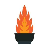 Vector torch isolated on white background. fire. symbol of olympic games. flaming figure